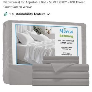 Silver Gray 400 Thread Count Cotton Sateen Sheet Set